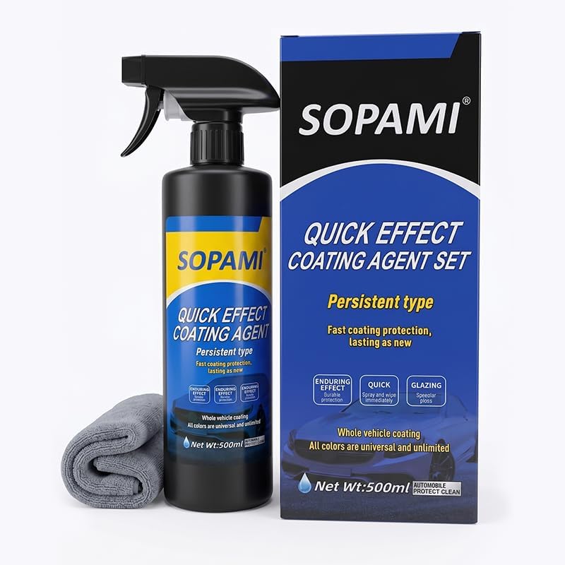 Sopami Ceramic Paint Sealant, Ceramic Coating Maximum Gloss | Shine ceramic wax, car coating spray Extremely Hydrophobic Ceramic Spray Coating for Cars, RVs, Motorcycles, Boats, and ATV