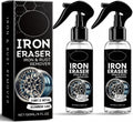 Iron Eraser Rust Remover Spray – Fast Acting Iron &amp; Brake Dust Remover for Car Wheels and Paint, Professional Automotive Surface Cleaner, Iron Powder Remover (2 Pack)