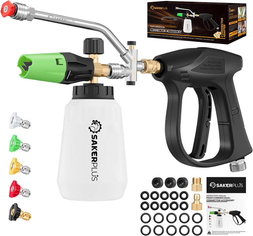 Chemical Guys, Adjustable Foam Cannon for Pressure Washers, 32 oz | Thick clinging snow foam for a safe pre-wash, adjustable foam control knob and quick-connect fitting for pressure washers