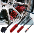 Wheel Brushes for Cleaning Wheels (4 Pro Pack)- 2X Soft Wheel Cleaning Wool Brush, Detailing Brush and Stiff Tire Brush, Scratch Free Durable Car Wheel Rim Brush Kit for Car Rim and Tire Detailing